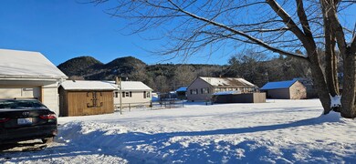 Large shed and yard