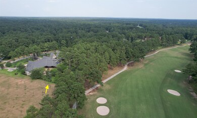 A drone view of the golf course situated behind the house.