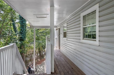 View of wooden porch