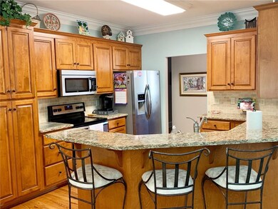 Kitchen with granite countertops