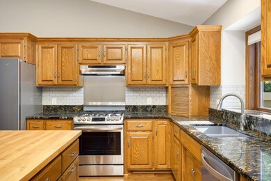 Stainless steel appliances with newly installed dishwasher.