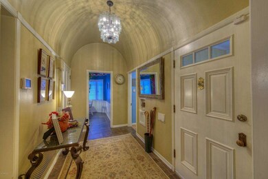 Foyer with barrel ceiling