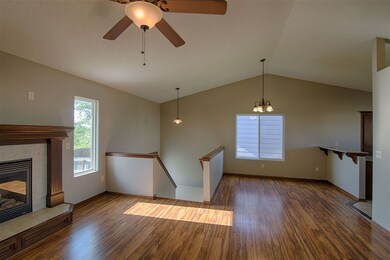 Dining is open to both kitchen and living room.