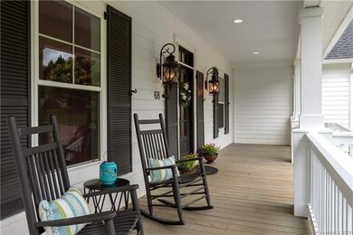 Front door and porch.