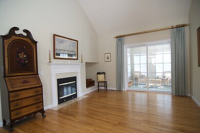 The hardwood floors continue into the family room 