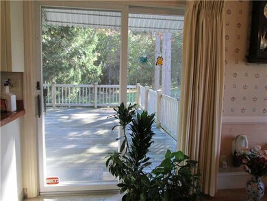 Patio/Deck. Oversized deck directly off kitchen/di
