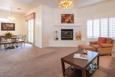 7 living room fireplace & dining