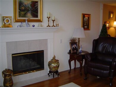 Gas fireplace warms those cold nights.