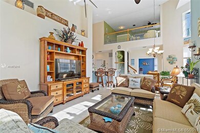 Living Room.  See the high ceilings.