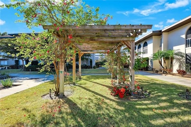 View of yard with a pergola