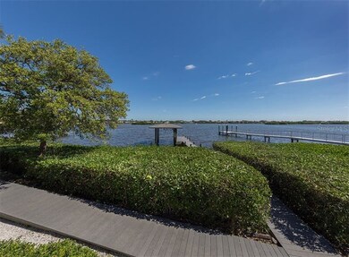 View towards the bay and private dock. 
