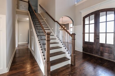 Grand two-story foyer.