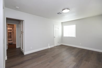 Living room looking down hallway