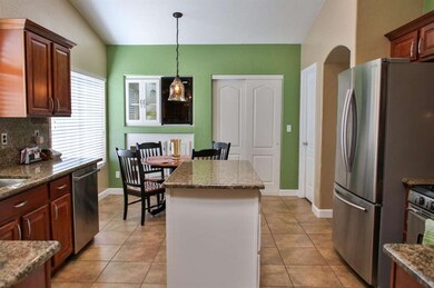 Kitchen looking into eating area
