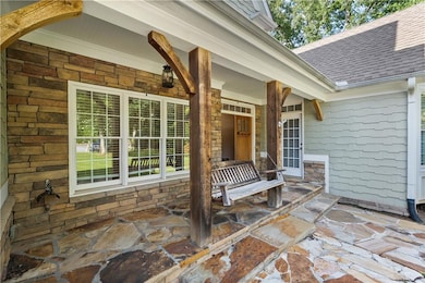 View of covered porch