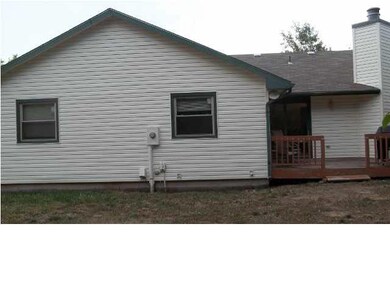 Rear view of home.
