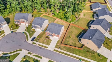 Aerial view of home tucked away on a peaceful cul-de-sac.
