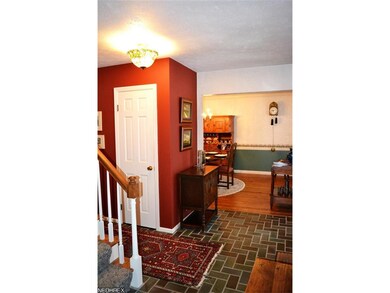 Foyer with beautiful slate flooring.