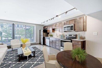 Great room/Kitchen virtually staged