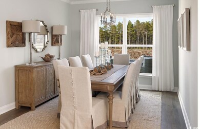 Dining space featuring hardwood / wood-style floor