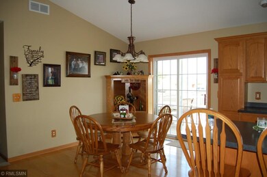 Sliding door opens to large deck