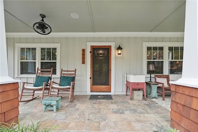 Slate tile front porch