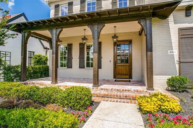 Deep front porch to greet visitors and watch games