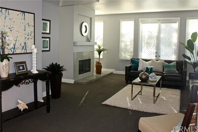 Spacious living room with French doors out to the 