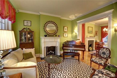 Living room with fireplace!