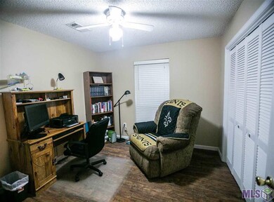 The first bedroom on the left is currently being u