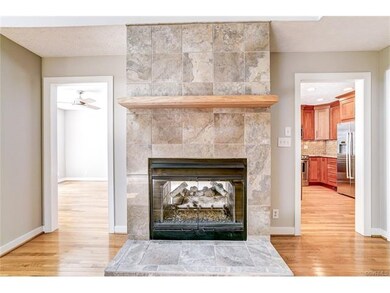 Lower Level Great Room:  Two Sided Gas Fireplace w