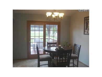 Dining area with french doors that lead to large d