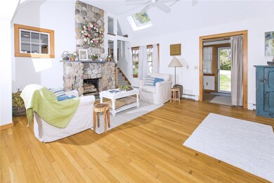 Living Room with Vaulted Ceiling