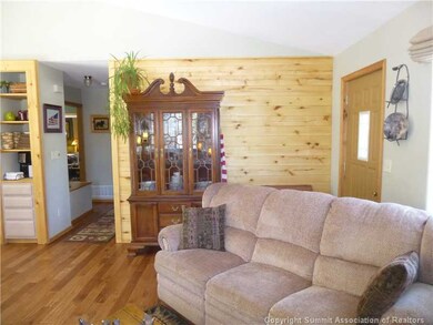 Living Room. wood accent walls