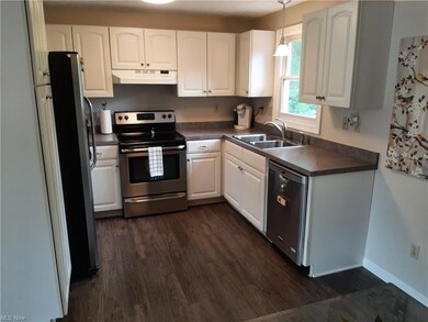 Kitchen with stainless steel appliances