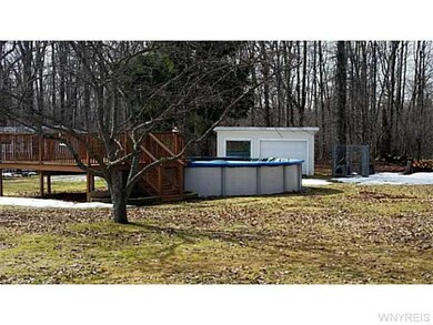 Backyard Situated on a large treed lot, private an