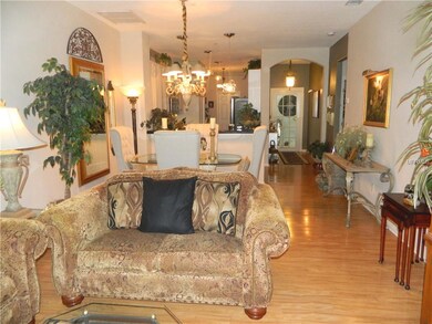 The floor plan is open.  The interior is elegant.