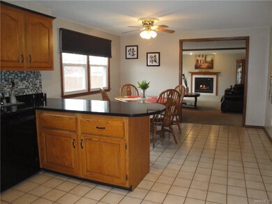 Open Floor Plan from Kitchen Leading to the Family