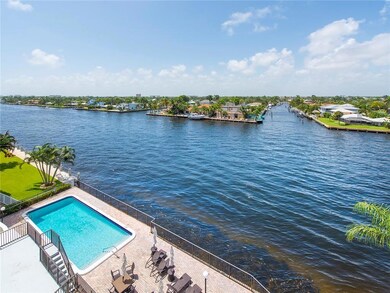 View of pool & intracoastal from balcony