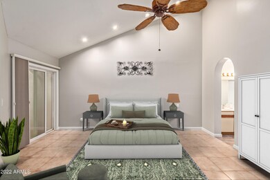 Bedroom staged