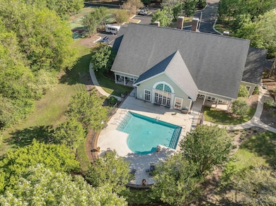 Center+pool drone view