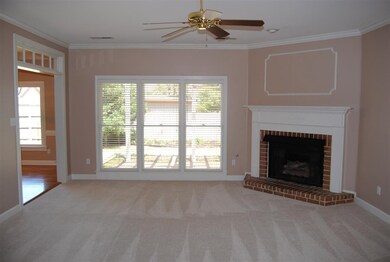 Great room with wonderful windows, fireplace, and 