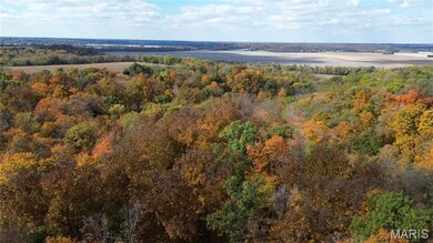 Aerial view of property and surrounding area with a forest
