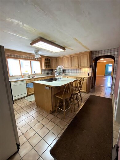 The stains on the ceiling are from a gluing someth