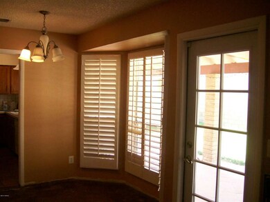 lovely dining area with bay window