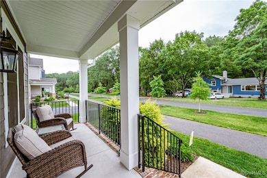 View of covered porch