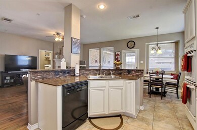 VERY open floor plan!  Views to living area, break
