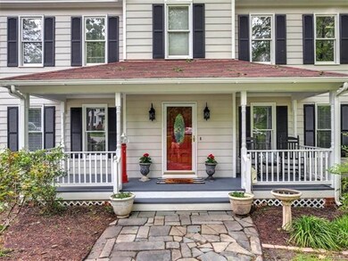 What a welcoming country front porch!