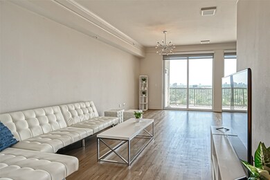 Living room overlooks West Houston, with plenty of