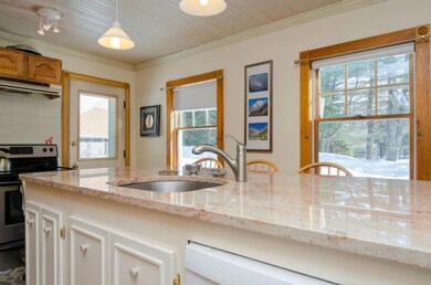 Beautiful granite counter on the island.